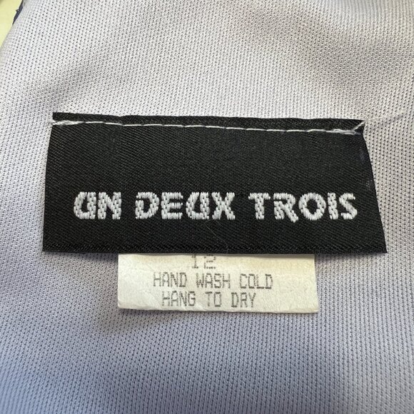 UN DEUX TROIS Girls Party Dress w/ Bubble Hemline Size 12 Blue Sleeveless - Picture 9 of 10